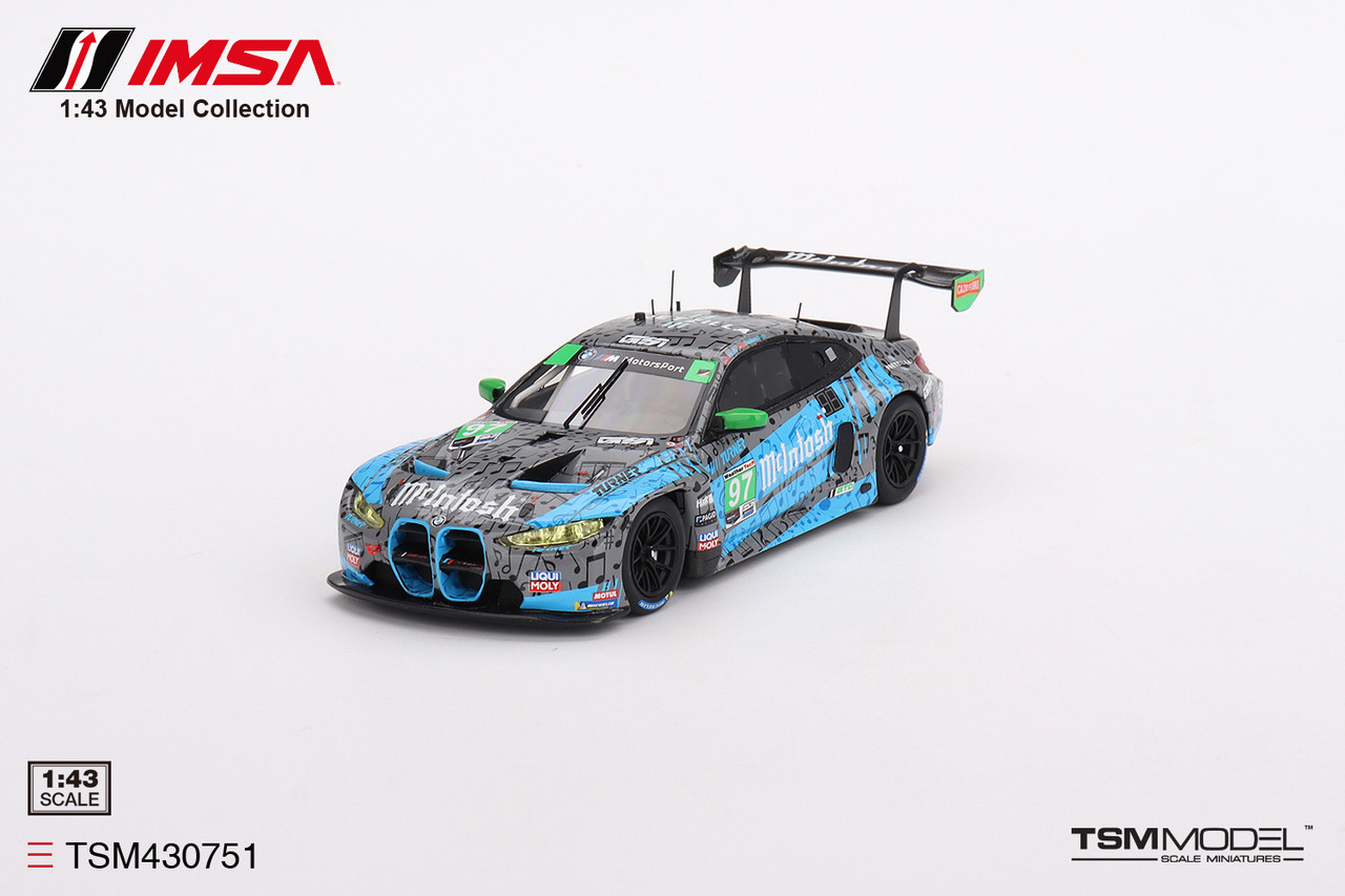 1/43 TSM BMW M4 GT3 #97 Turner Motorsport IMSA 2023 Laguna Seca GTD 2nd Place Car Model