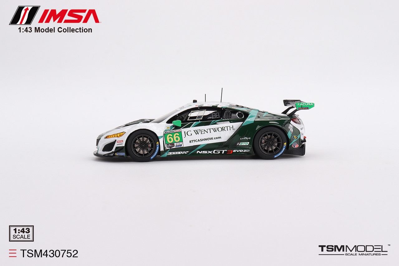 1/43 TSM Acura NSX GT3 EVO22 #66 Gradient Racing IMSA 2023 Daytona 24 Hrs.  Car Model