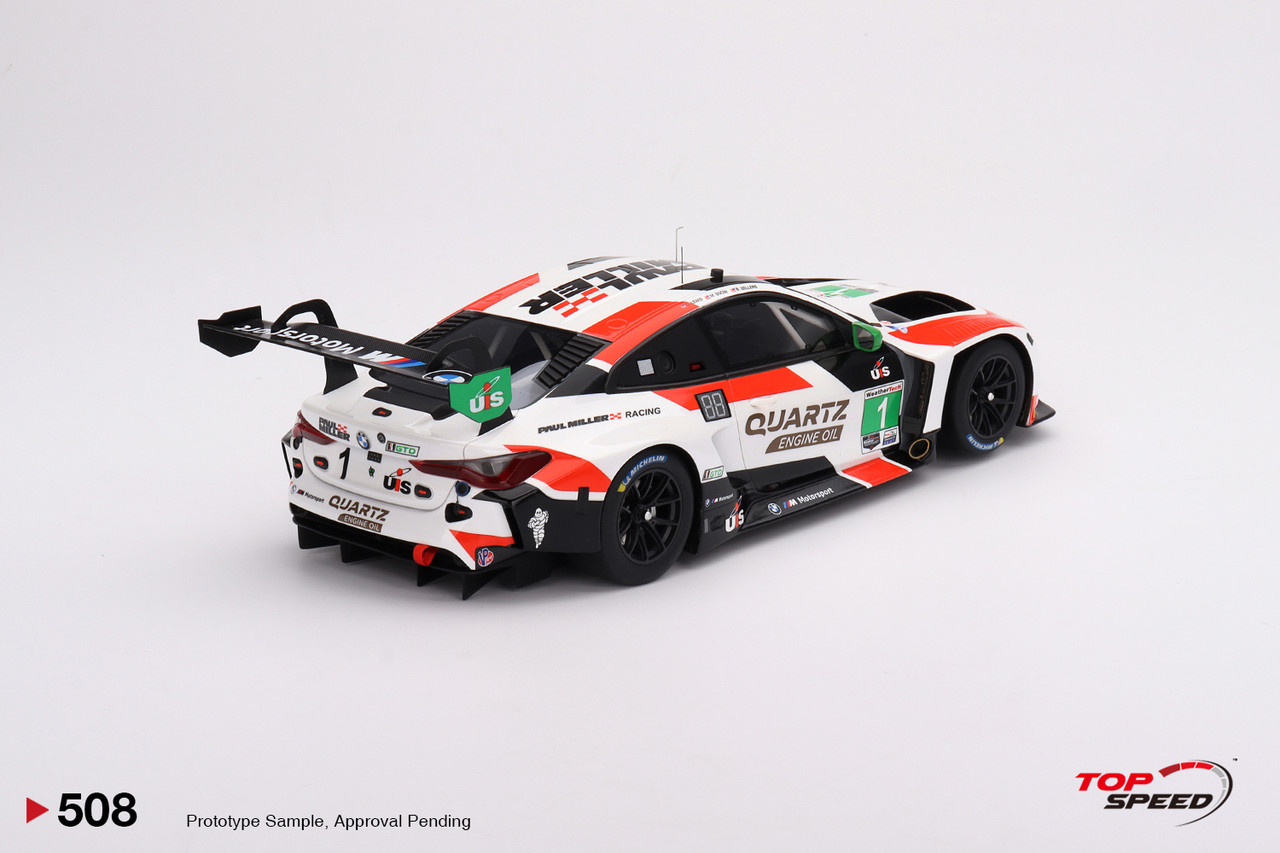 1/18 Top Speed BMW M4 GT3 #1 Paul Miller Racing IMSA 2023 Sebring 12 Hrs GTD Winner Car Model