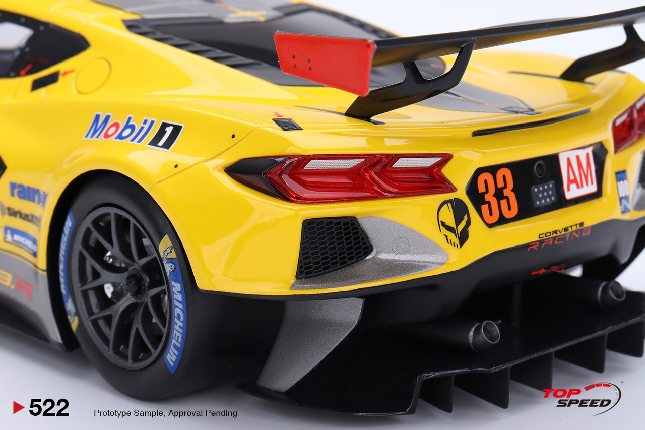 1/18 Top Speed Chevrolet Corvette C8.R #33 Corvette Racing 2023 Le Mans 24 Hrs LM GTE AM Class Winner Car Model