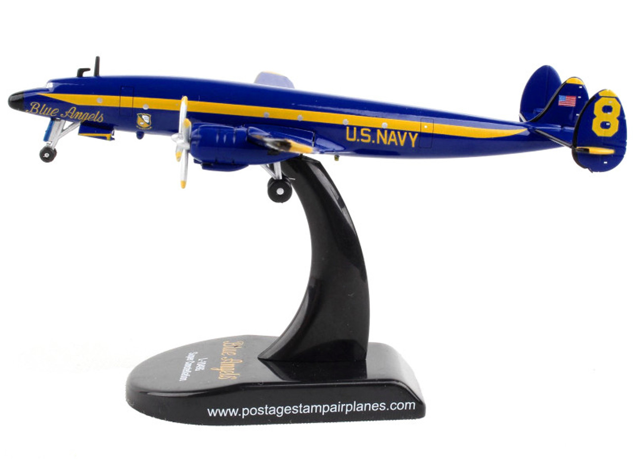 Lockheed L-1049G Super Constellation Commercial Aircraft "Blue Angels" United States Navy 1/300 Diecast Model Airplane by Postage Stamp