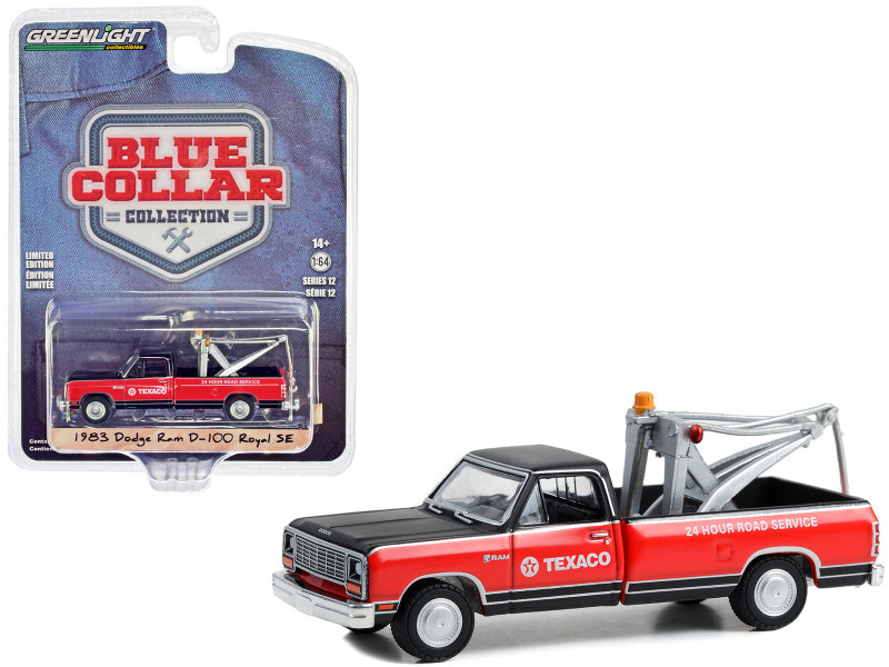 1983 Dodge Ram D-100 Royal SE Tow Truck Black and Red 