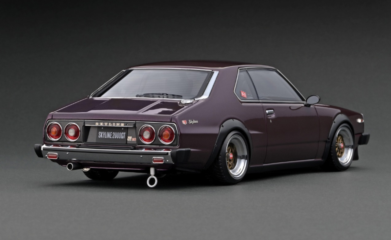 1/18 Ignition Model Nissan Skyline 2000 GT-ES (C210) Purple (worldwide 80pcs limited production)