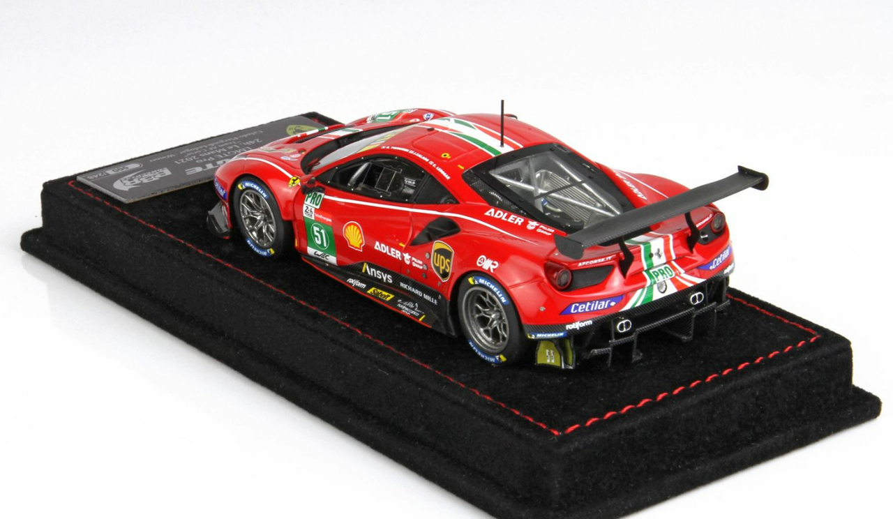 1/43 BBR 2021 Ferrari 488 GTE #51 winner LMGTE Pro Class 24h LeMans AF Corse Alessandro Pier Guidi, James Calado, Côme Ledogar Car Model