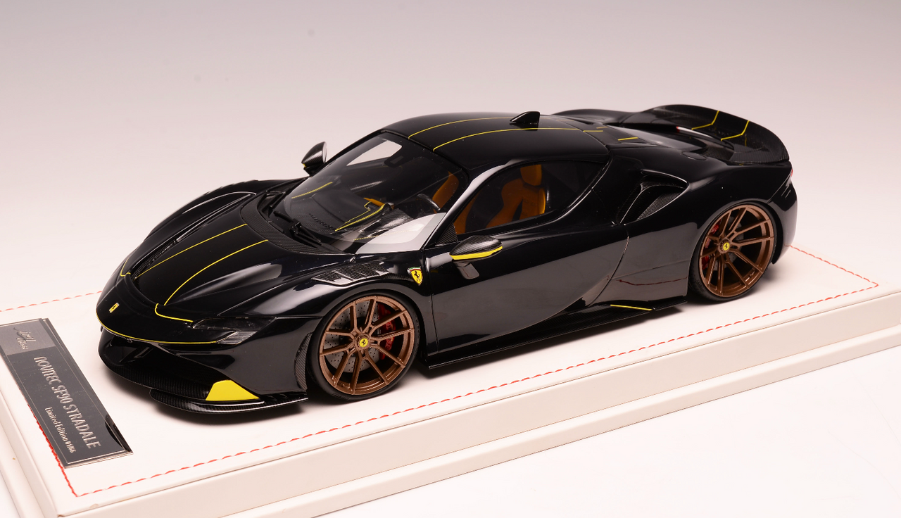 1/18 Ivy Ferrari SF90 Novitec (Black) Resin Car Model Limited 99 Pieces