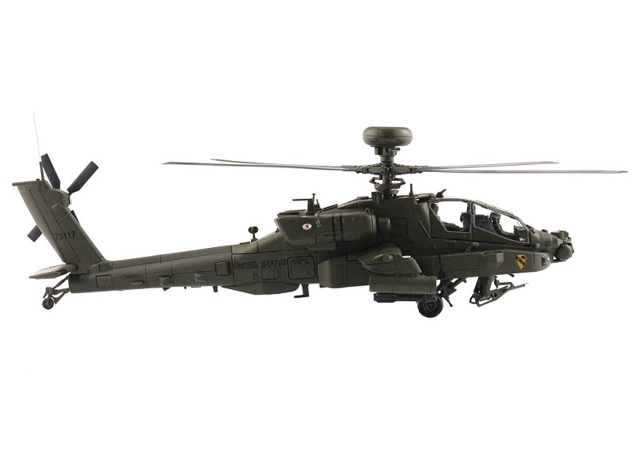 Boeing AH-64E Apache Guardian Attack Helicopter "1st Air Cavalry United States Army" (2018) "Air Power Series" 1/72 Diecast Model by Hobby Master
