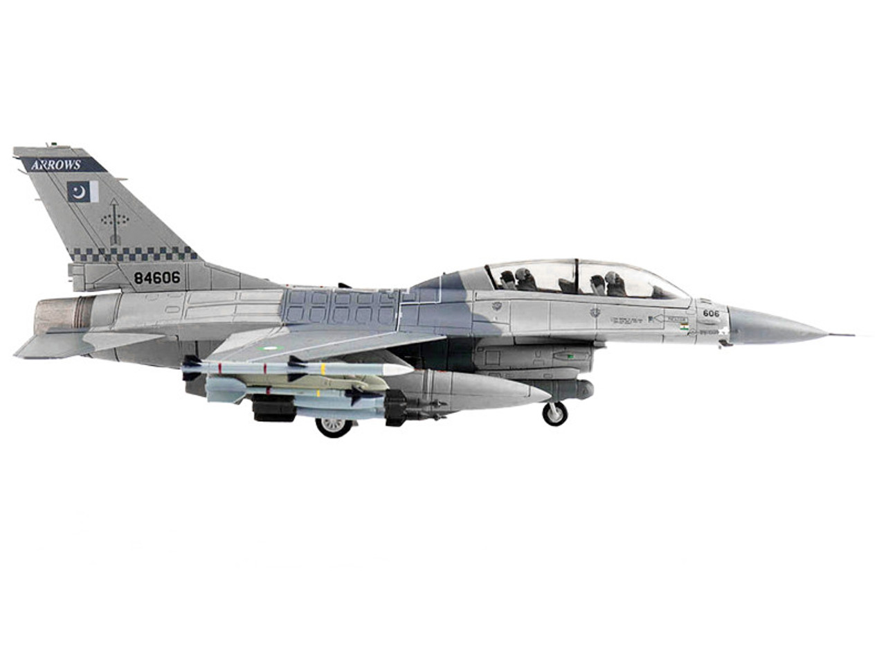 Lockheed Martin F-16BM Fighting Falcon Fighter Aircraft "84606 Su-30 Killer Pakistan Air Force" (2022) "Air Power Series" 1/72 Diecast Model by Hobby Master