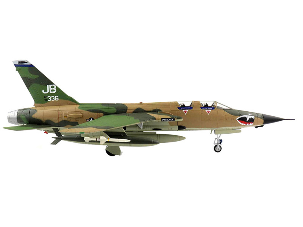 Republic F-105G Thunderchief Fighter Aircraft "17th Wild Weasel Squadron 388 Tactical Fighter Wing, Korat Royal Thai Air Base" (1973) "Air Power Series" 1/72 Diecast Model by Hobby Master