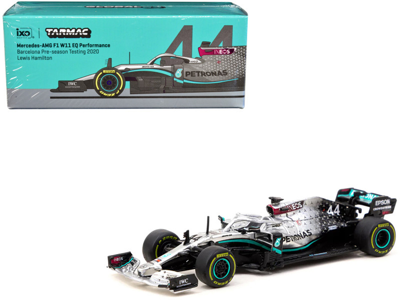 Mercedes-AMG F1 W11 EQ Performance #44 Lewis Hamilton Barcelona Pre-Season  Testing (2020) Global64 Series 1/64 Diecast Model Car by Tarmac Works 