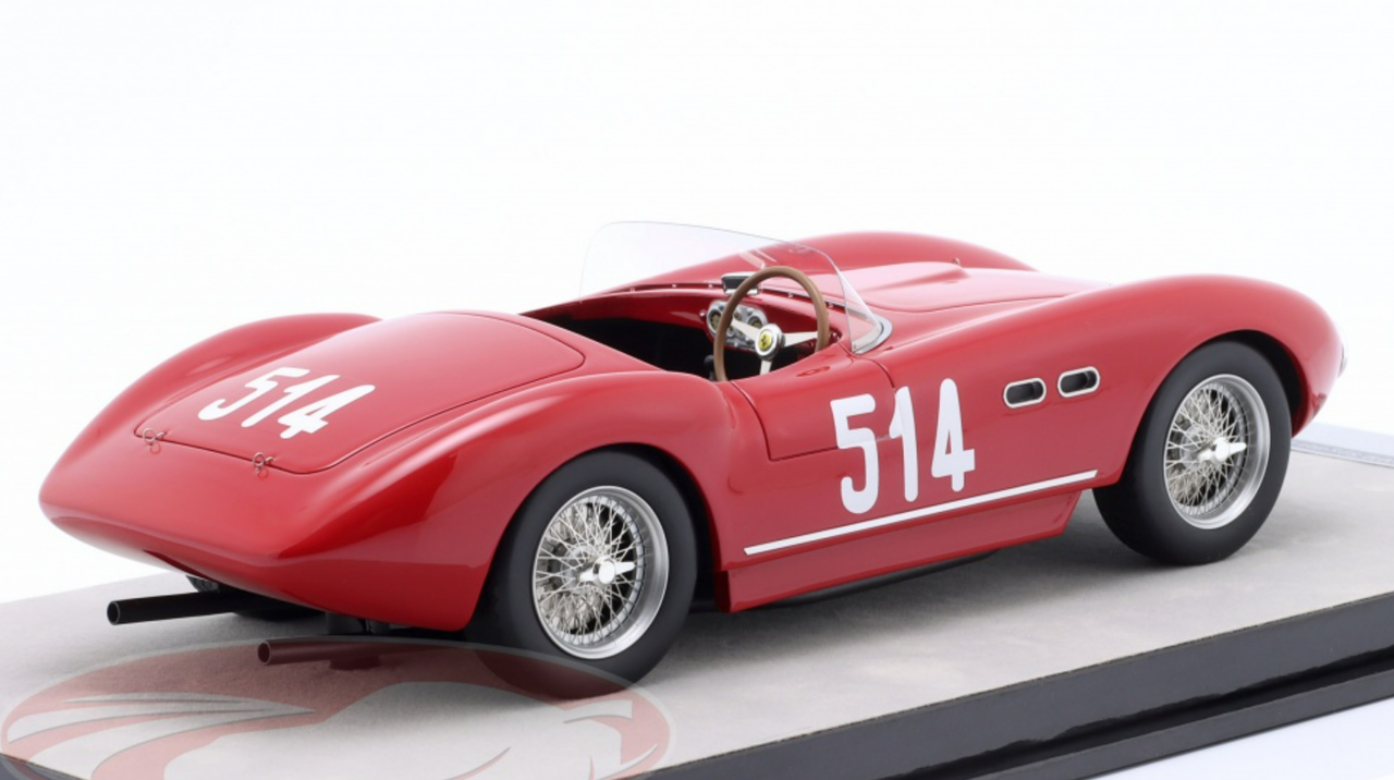 1/18 Tecnomodel 1953 Ferrari 735S 166MM #514 Mille Miglia Alberico Cacciari, Bill Mason Car Model
