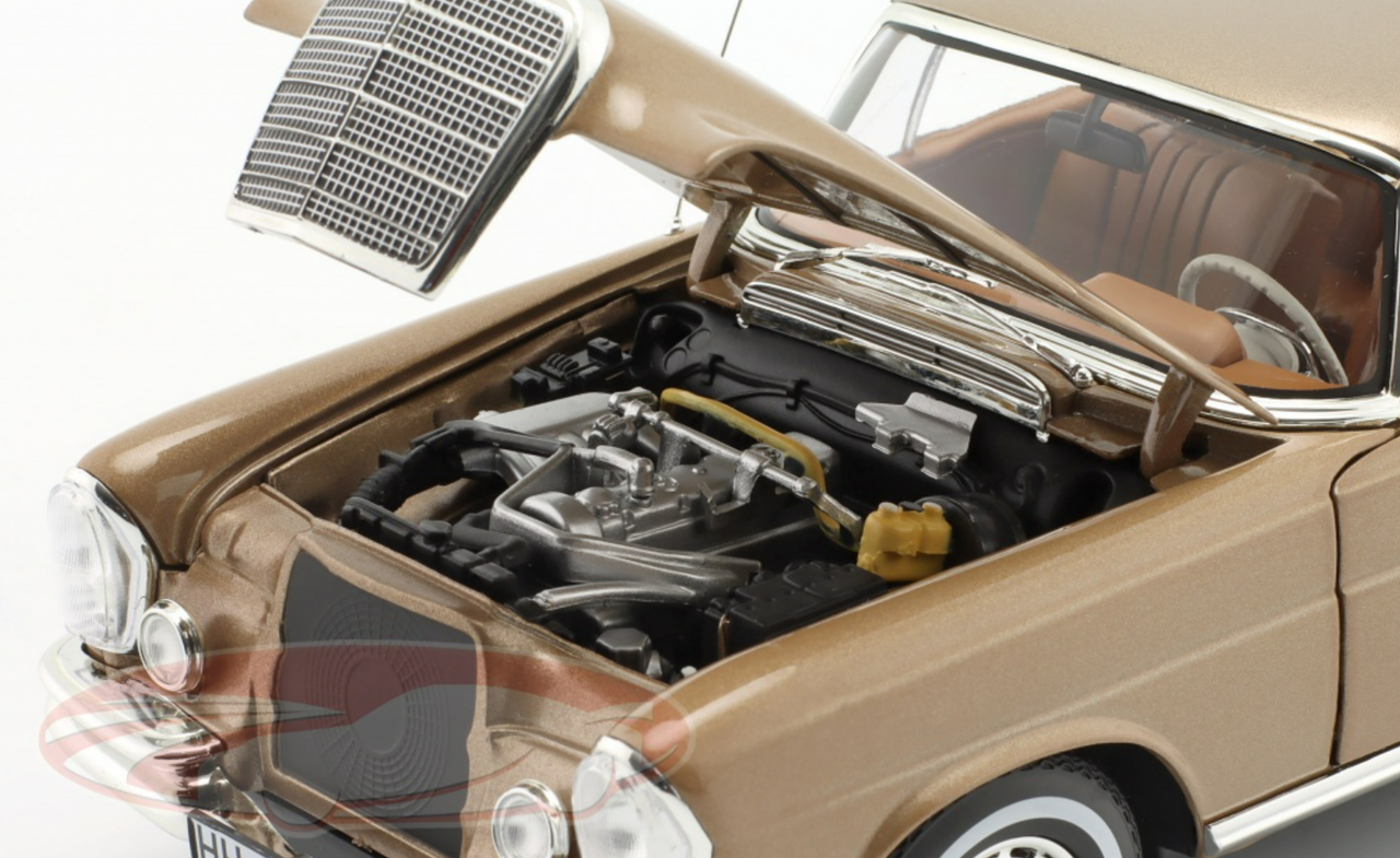1/18 Norev 1969 Mercedes-Benz 250 SE Coupe (W111) (Gold Metallic) Diecast Car Model
