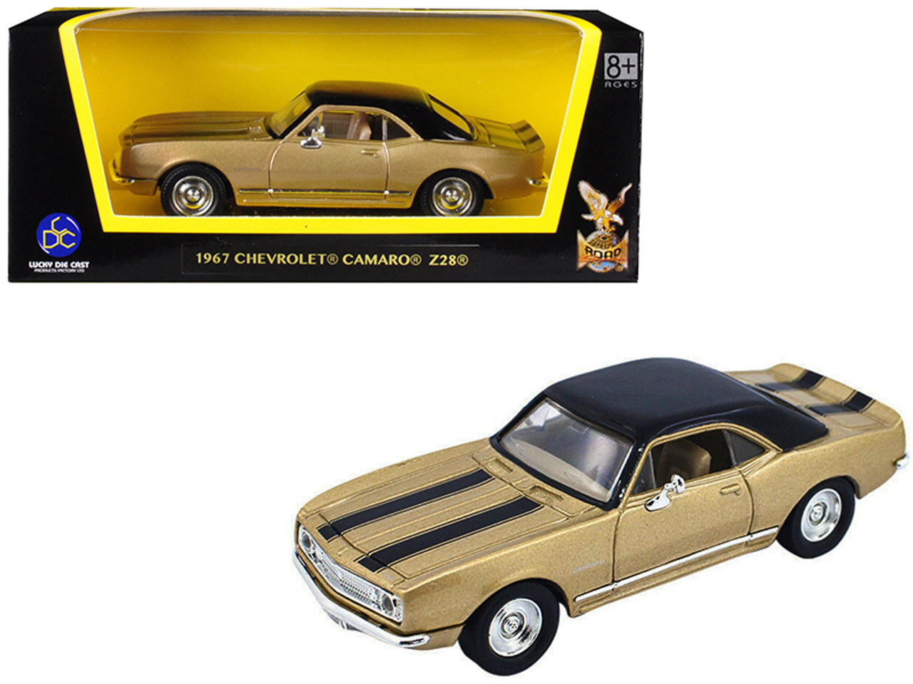 1/43 Road Signature 1967 Chevrolet Camaro Z-28 Gold with Black