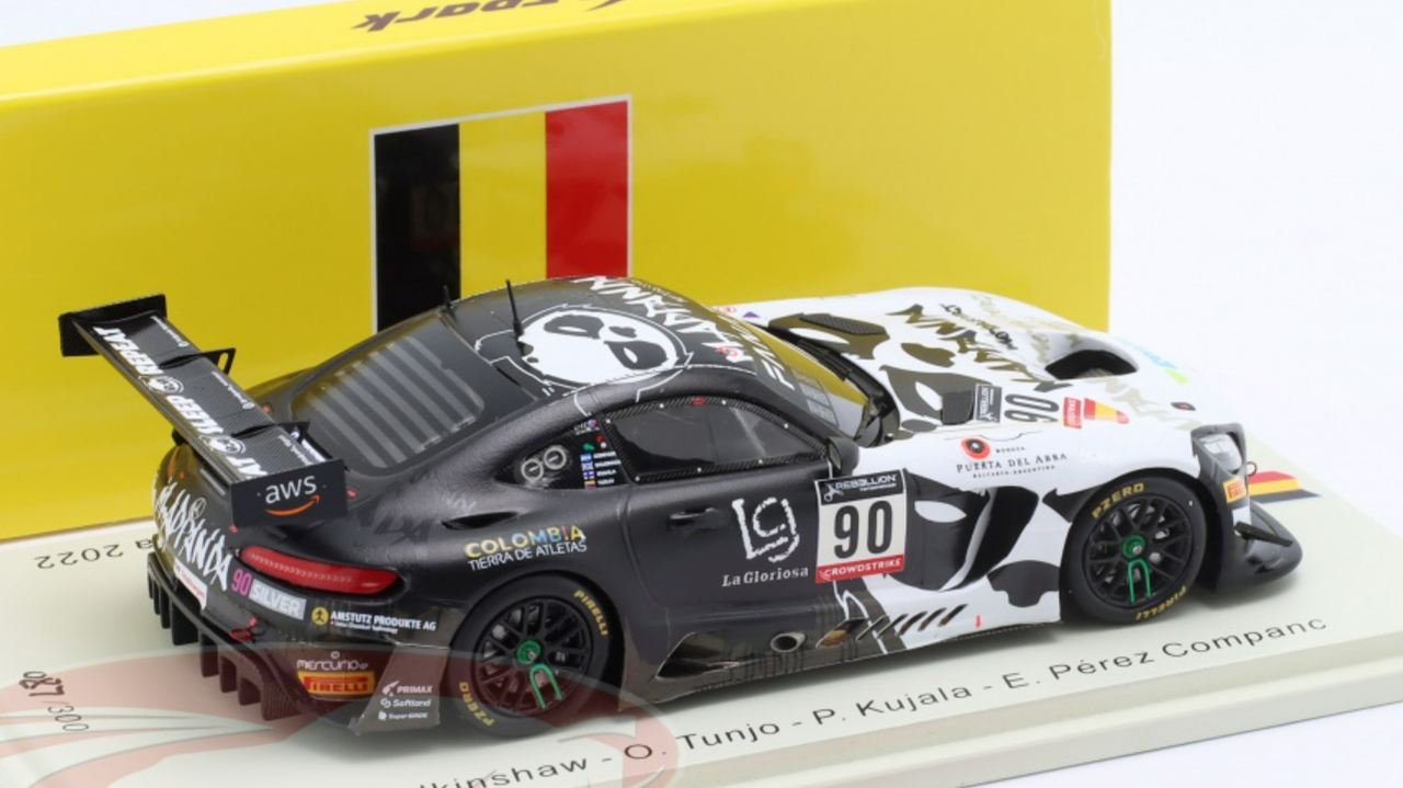 1/43 Spark 2022 Mercedes-Benz AMG GT3 #90 24h Spa Madpanda Motorsport Sean Walkinshaw, Oscar Tunjo, Patrick Kujala, Ezequiel Perez Companc Car Model