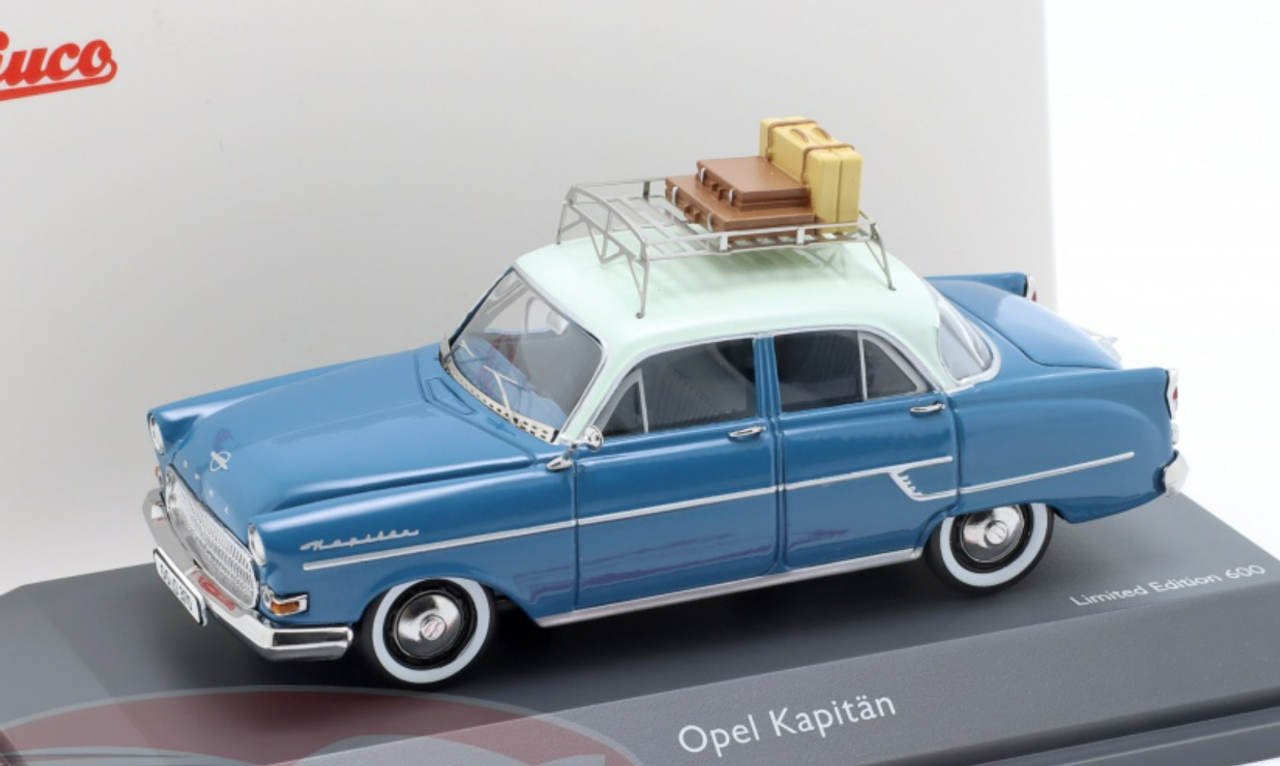 1/43 Schuco 1957 Opel Kapitän Riviera (Blue) Car Model