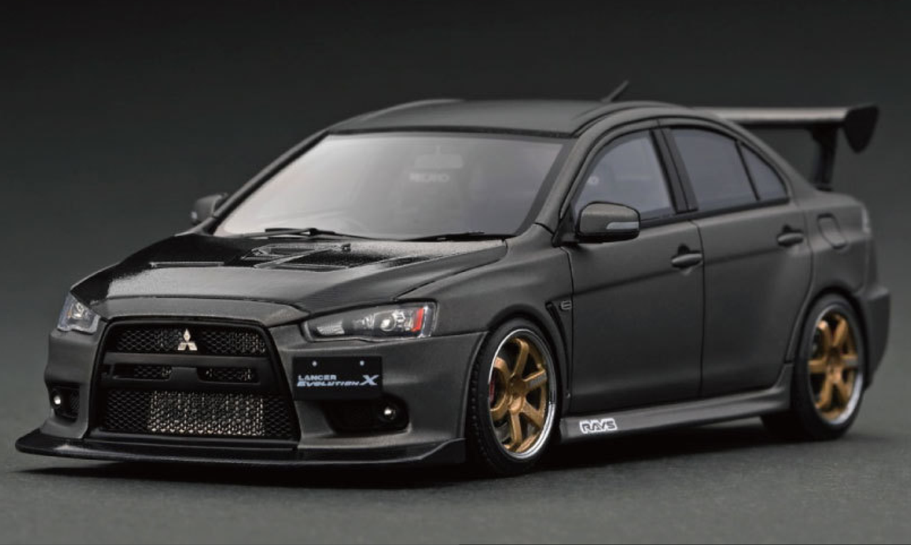 1/43 Ignition Model Mitsubishi Lancer Evolution X (CZ4A) Matte Gun Metallic  (Limit 40 Pieces)