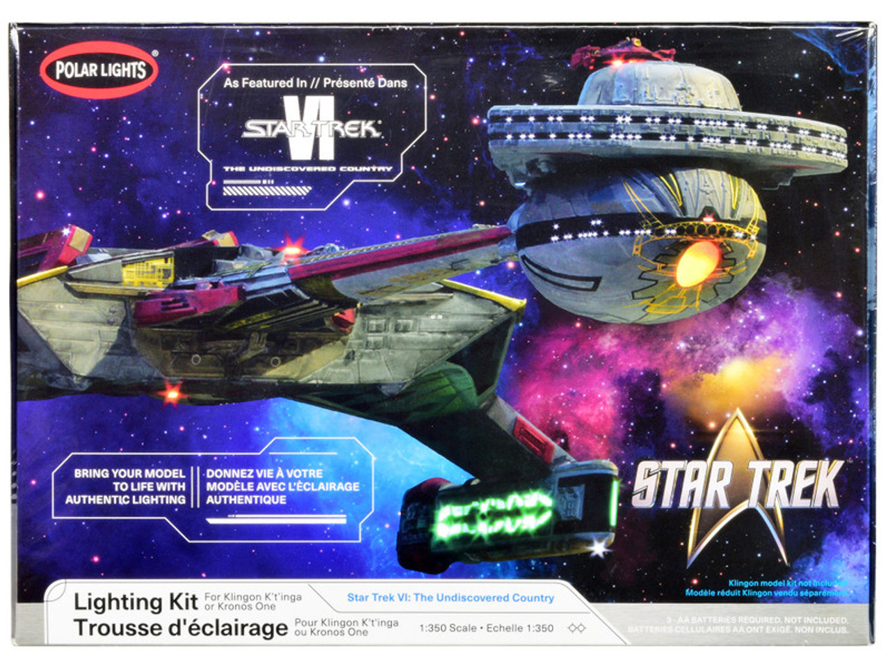 Skill 2 Model Kit Lighting Kit for Klingon Kronos One Spaceship "Star Trek VI: The Undiscovered Country" (1991) Movie 1/350 Scale Model by Polar Lights
