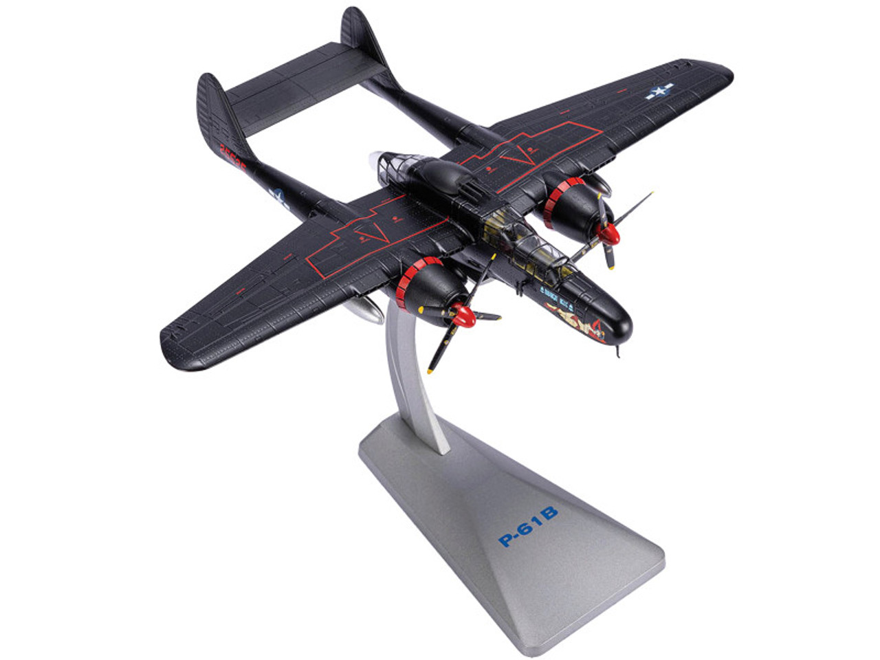 Northrop P-61B Black Widow Fighter Aircraft "Midnight Belle 6th Night Fighter Squadron" United States Army Air Forces 1/72 Diecast Model by Air Force 1