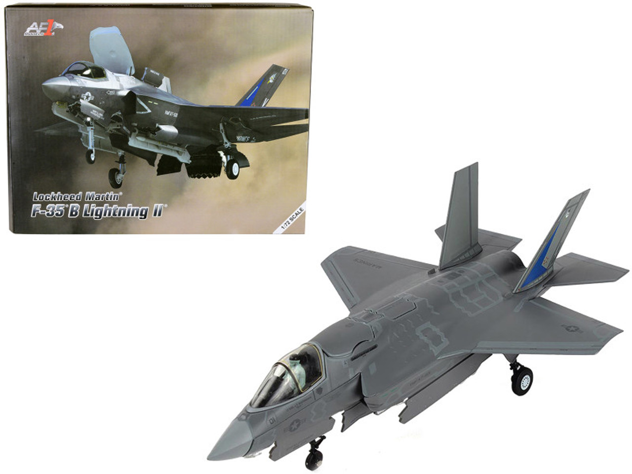 Lockheed Martin F-35B Lightning II Fighter Aircraft "VMFAT-501 Warlords VM01 Eglin AFB Florida" United States Marine Corps 1/72 Diecast Model by Air Force 1