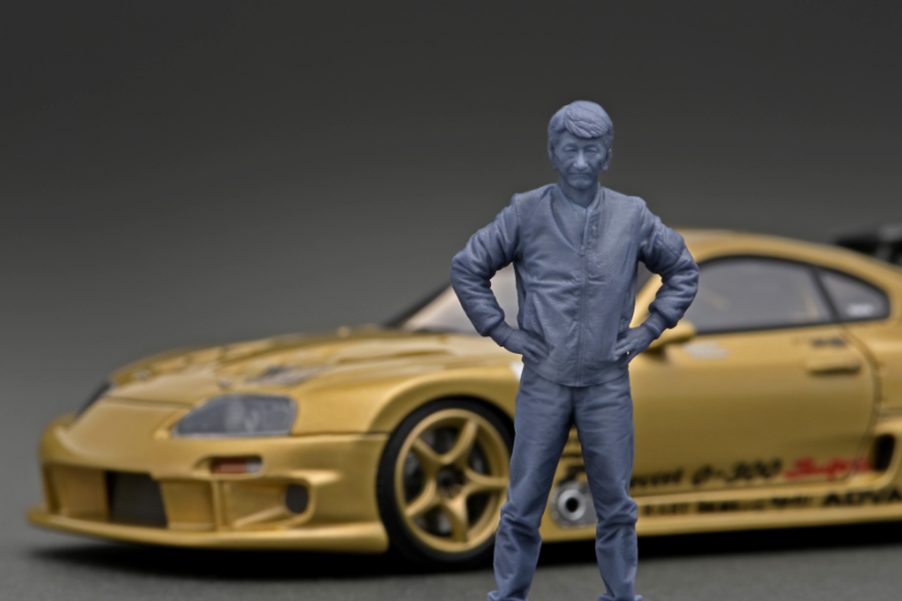 1/43 Ignition Model Toyota TOP SECRET GT300 Supra (A80)  Gold with Figure