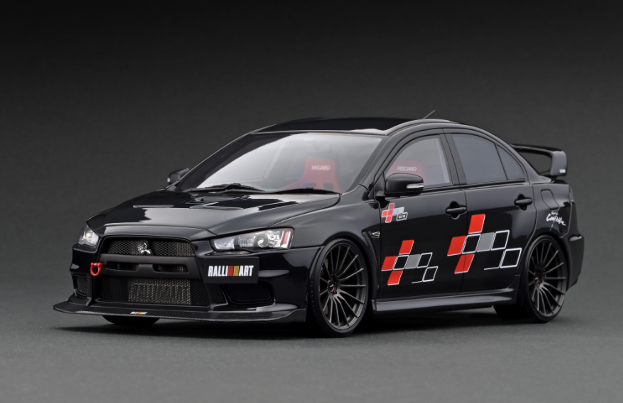 1/18 Ignition Model Mitsubishi Lancer Evolution X (CZ4A) Black Metallic (with Engine)