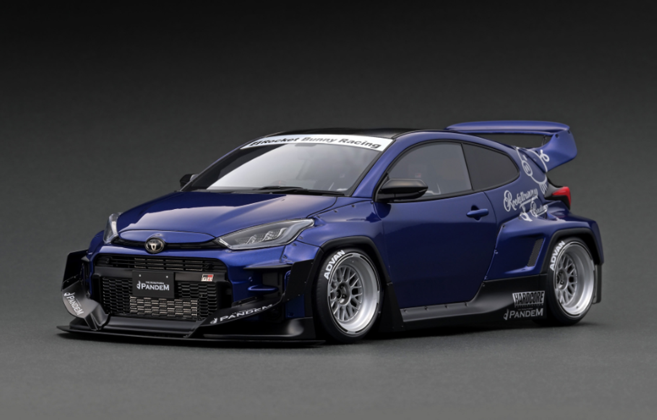 1/18 Ignition Model PANDEM GR Yaris (4BA) Blue Metallic(PA-Wheel) with Engine