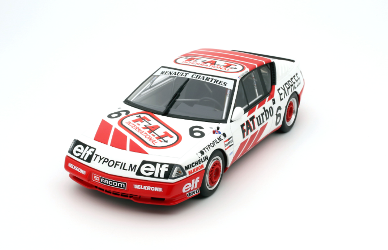 1/18 OTTO 1987 Renault Alpine GTA Europa Cup J. Gouhier (White) Car Model