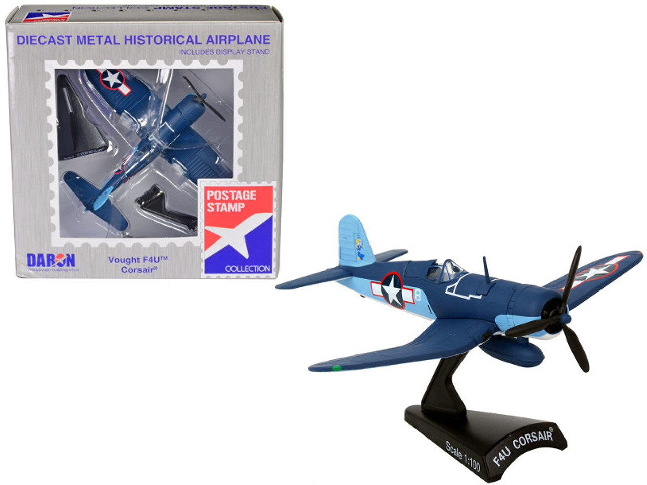 Vought F4U Corsair Fighter Aircraft "VMF-422 First Lieutenant Robert 'Cowboy' Stout" United States Navy 1/100 Diecast Model Airplane by Postage Stamp Vought F4U Corsair Fighter Aircraft "VMF-422 First Lieutenant Robert 'Cowboy' Stout" United States Navy 1/100 Diecast Model Airplane by Postage Stamp