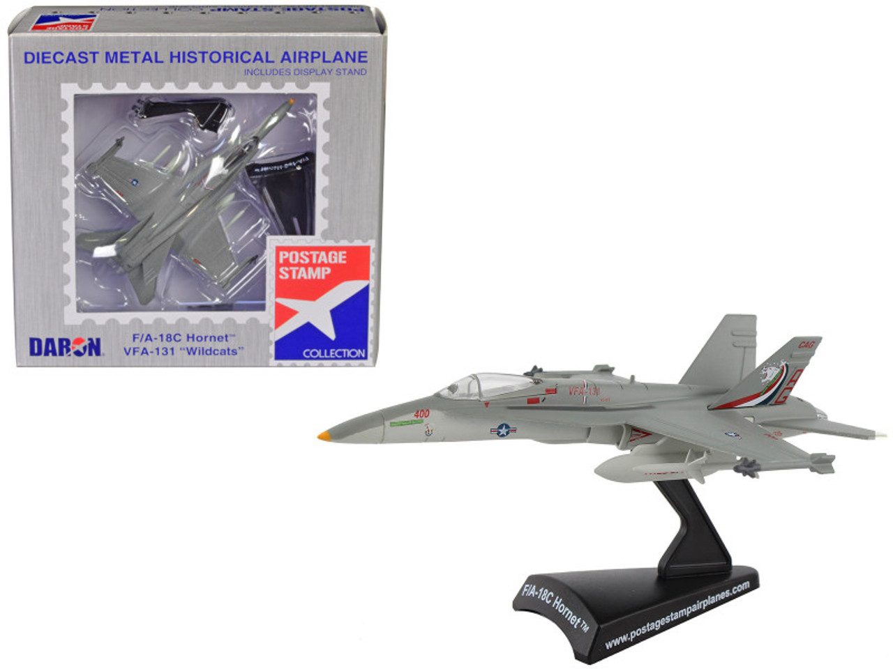 McDonnell Douglas F/A-18C Hornet Fighter Aircraft "VFA-131 Wildcats" United States Navy 1/150 Diecast Model Airplane by Postage Stamp