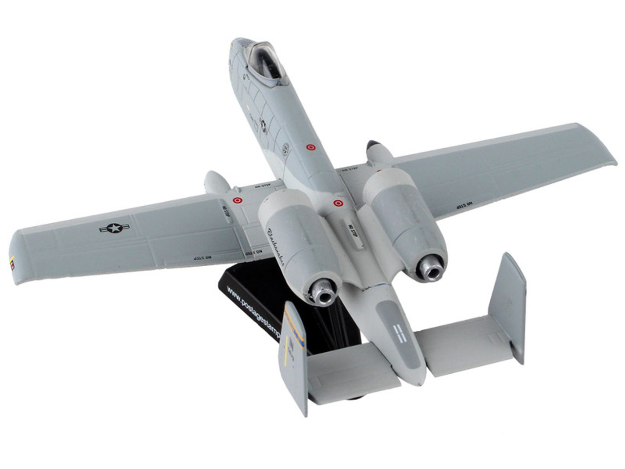 Fairchild Republic A-10 Thunderbolt II Warthog Aircraft "163rd Fighter Squadron Blacksnakes" United States Air Force 1/140 Diecast Model Airplane by Postage Stamp