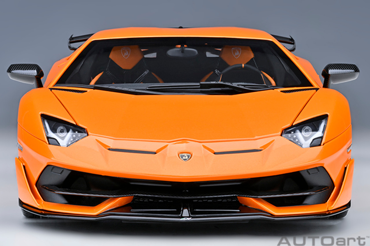 1/18 AUTOart Lamborghini Aventador SVJ (Arancio Atlas Pearl Orange) Car Model