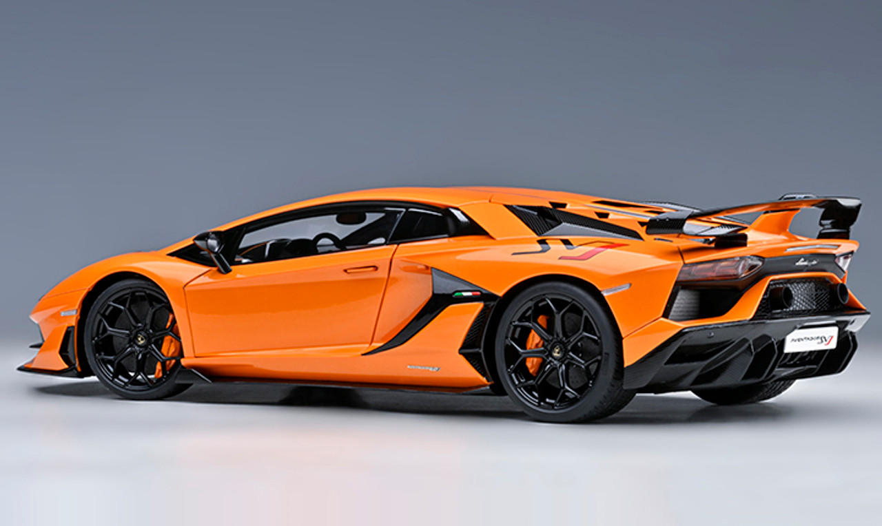 1/18 AUTOart Lamborghini Aventador SVJ (Arancio Atlas Pearl Orange) Car Model