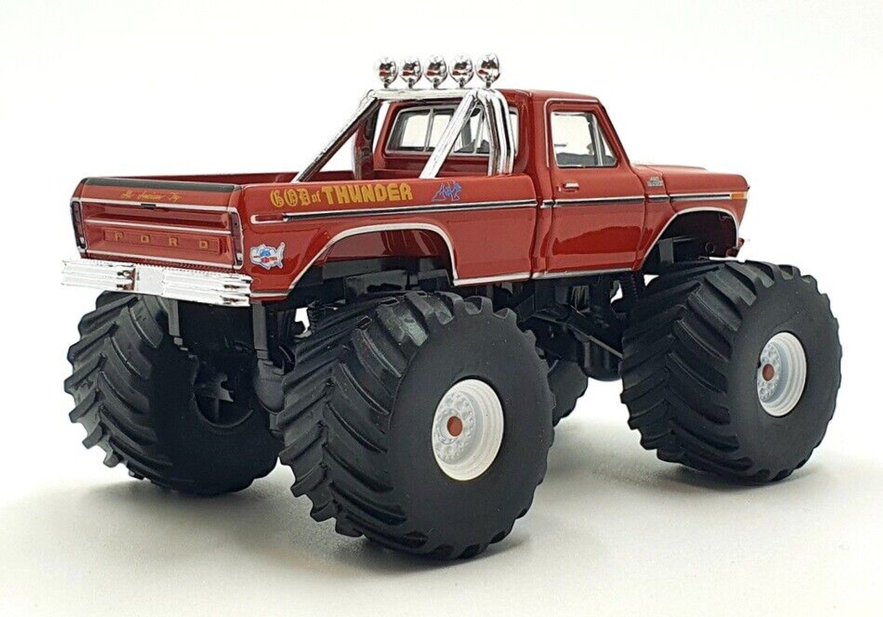 1/43 Greenlight 1979 Ford F-250 Monster Truck God Of Thunder 66 Inch Tires  Car Model