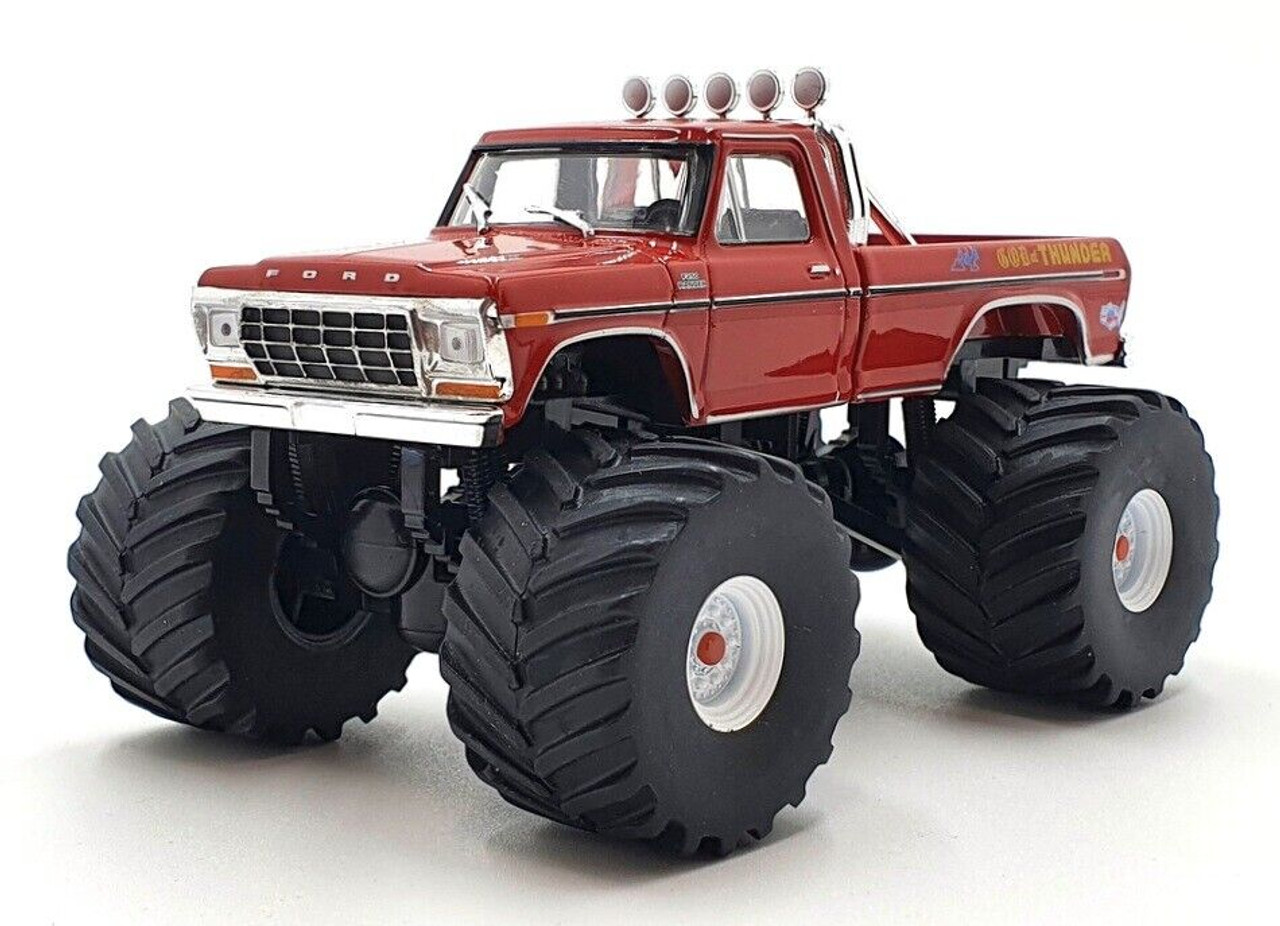 1/43 Greenlight 1979 Ford F-250 Monster Truck God Of Thunder 66 Inch Tires  Car Model