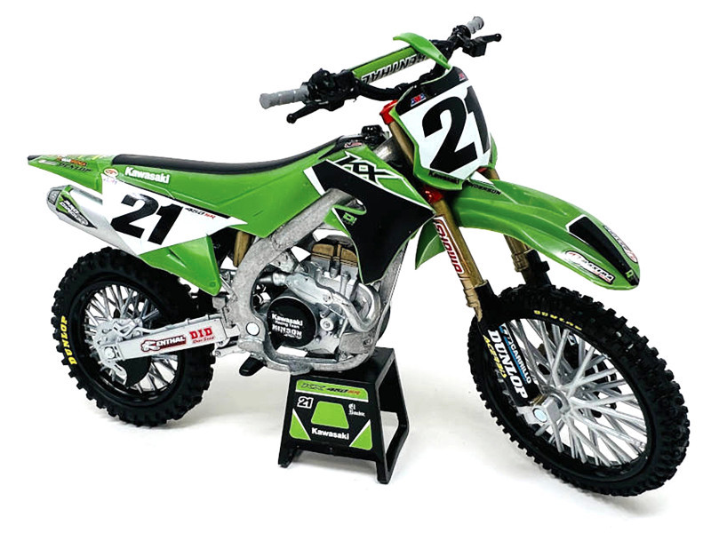 Kawasaki KX450SR Dirt Bike Motorcycle #21 Jason Anderson Green and
