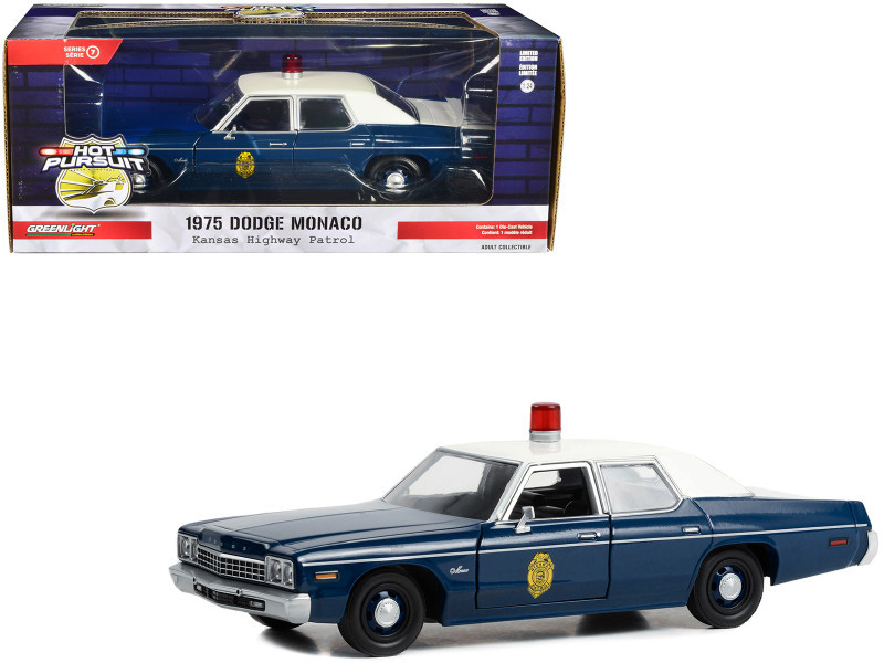1975 Dodge Monaco Dark Blue with White Top 