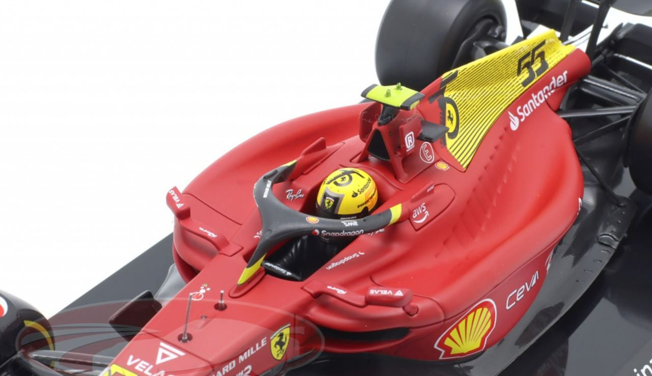 1/24 BBurago 2022 Formula 1 Carlos Sainz Jr. Ferrari F1-75 #55 4th Italian GP Car Model