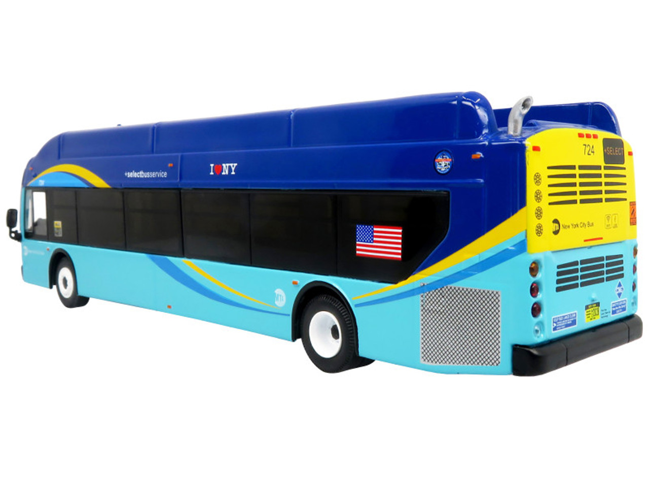 New Flyer Industries Xcelsior XN40 Transit Bus MTA New York Select "Bx6 +Select Bus" Limited Edition to 504 pieces Worldwide 1/64 Diecast Model by Iconic Replicas