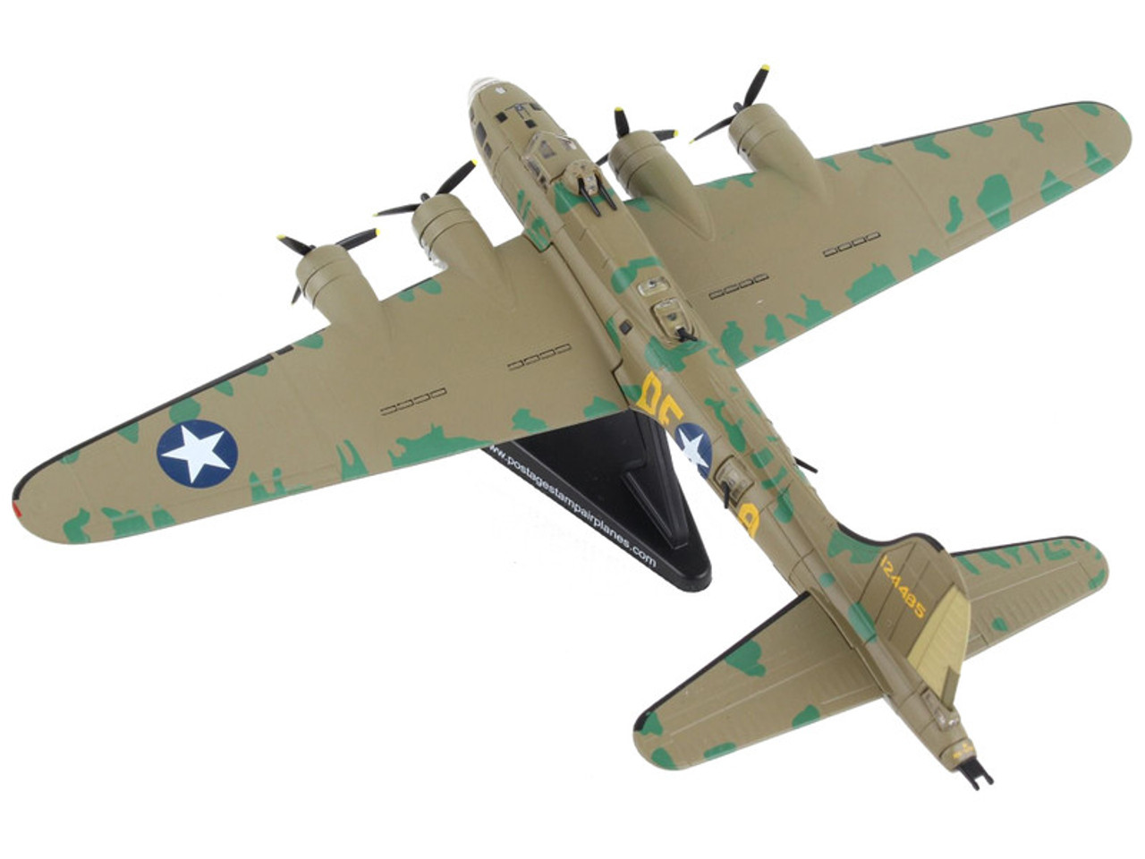 Boeing B-17F Flying Fortress Bomber Aircraft "Memphis Belle" United States Army Air Corps 1/155 Diecast Model Airplane by Postage Stamp