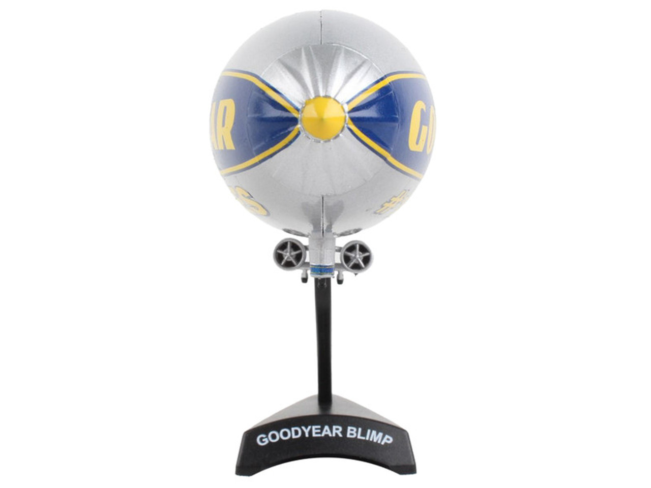 Goodyear Blimp Silver Metallic with Blue and Yellow Graphics