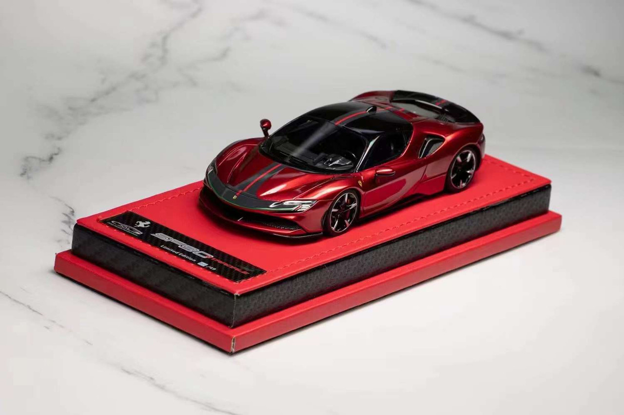 1/43 JDL Ferrari SF90 (Metallic Red) Car Model Limited 49 Pieces