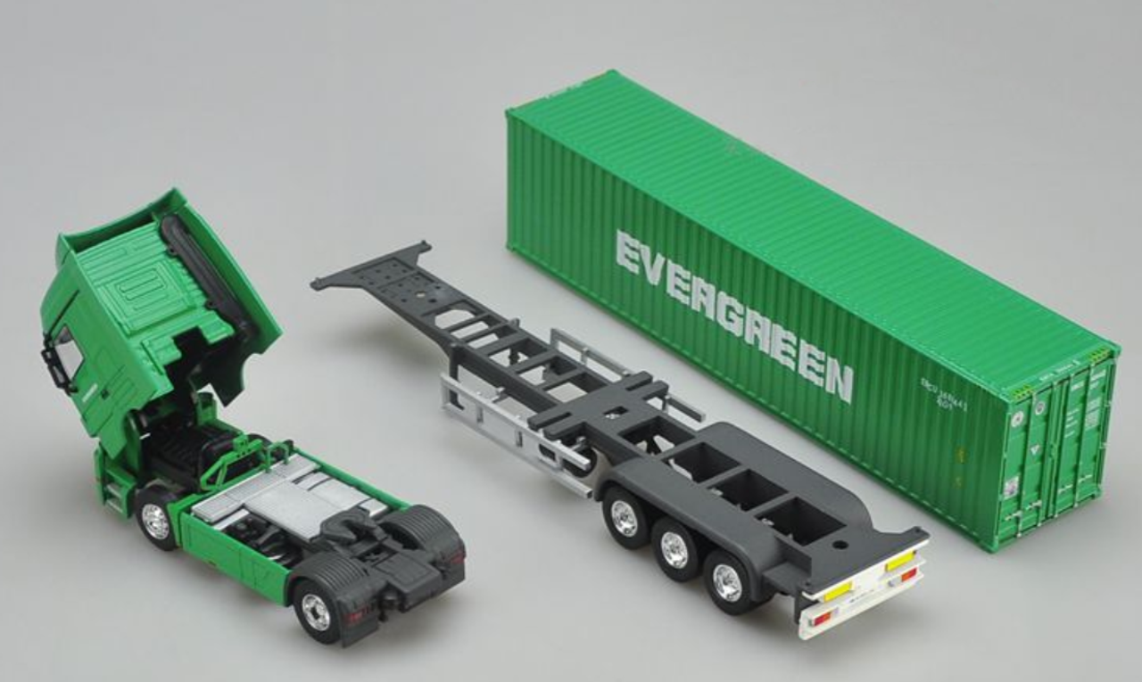 1/50 Dealer Edition Mercedes-Benz Mercedes Evergreen Semi Truck Diecast Car Model