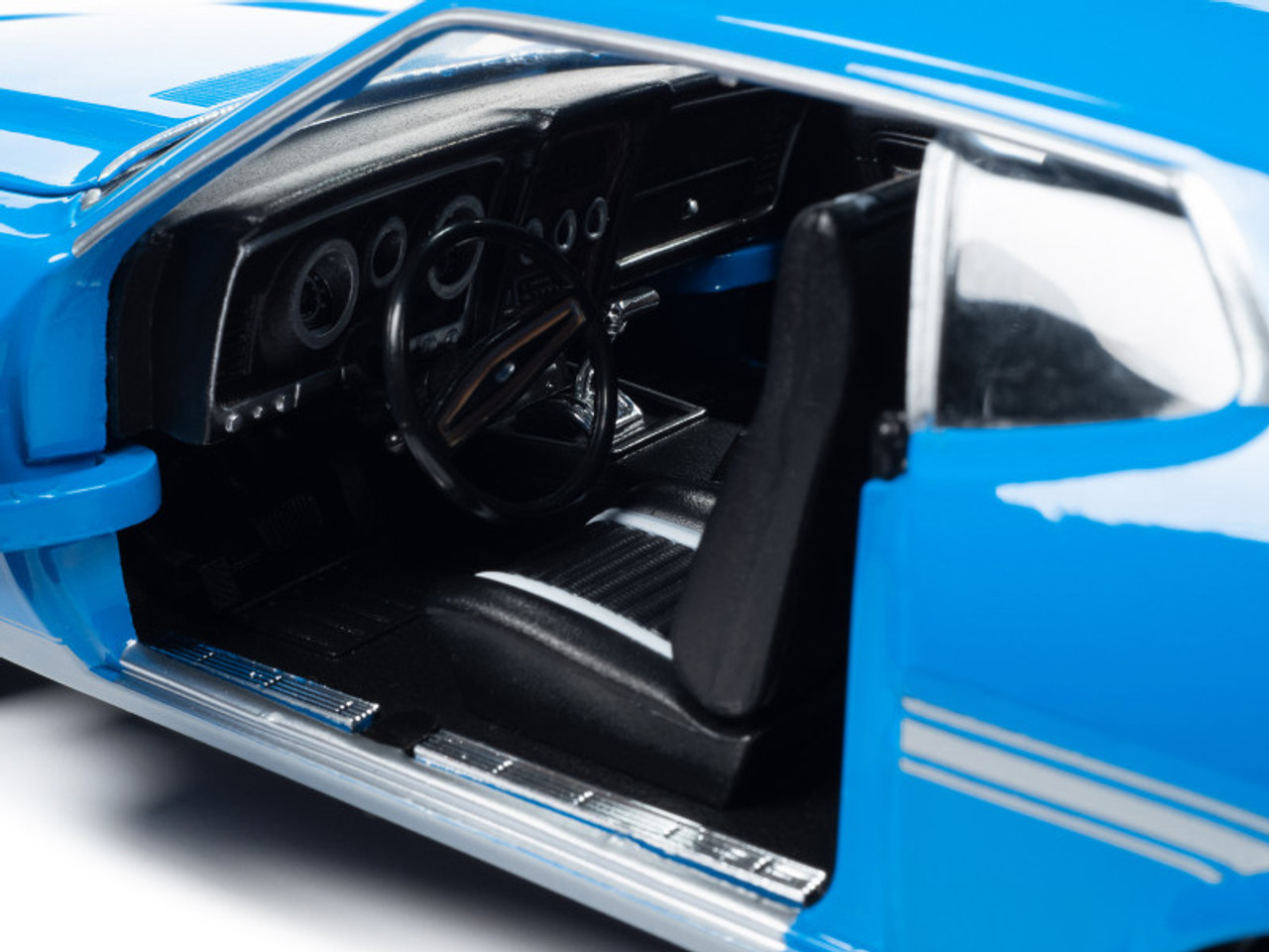 1/18 Auto World 1972 Ford Mustang Mach 1 Grabber Blue with