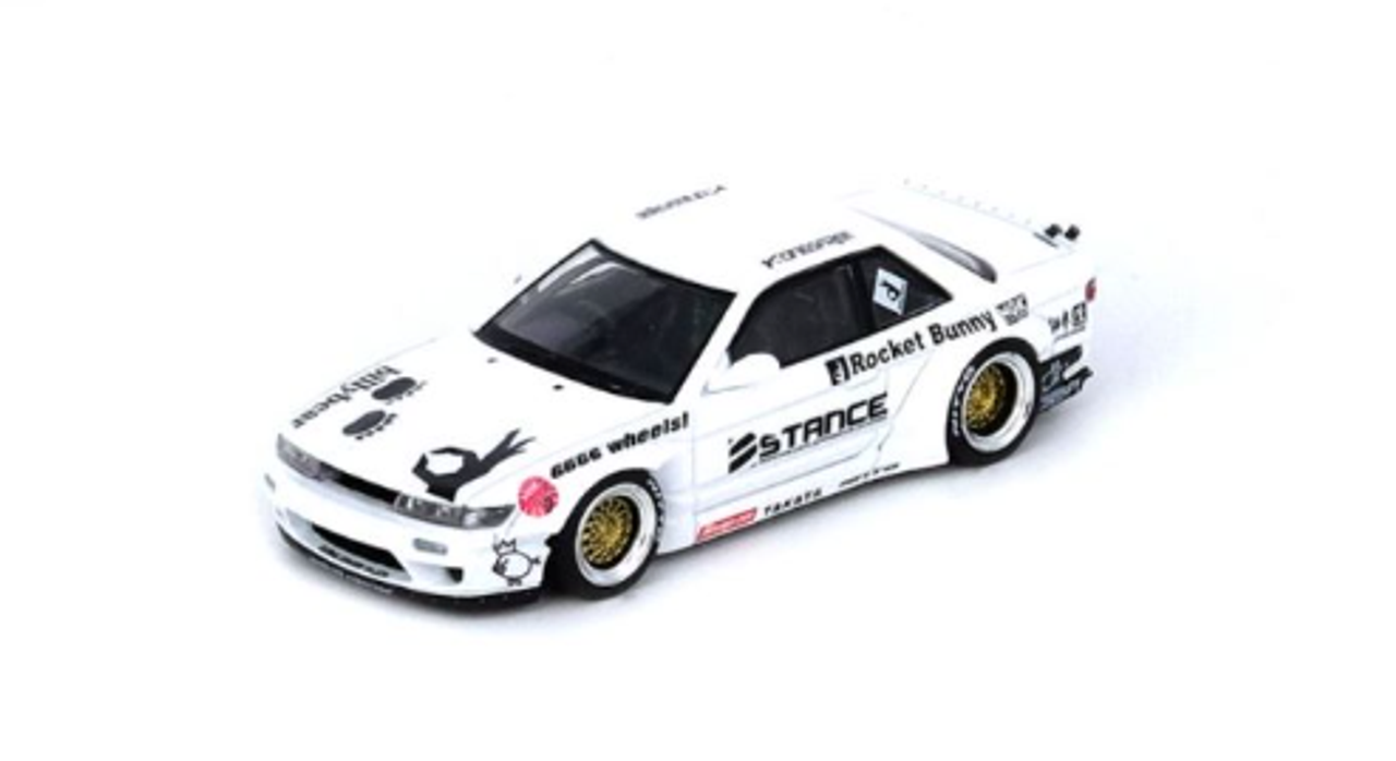 1/64 INNO NISSAN SILVIA S13 (V2) PANDEM / ROCKET BUNNY White