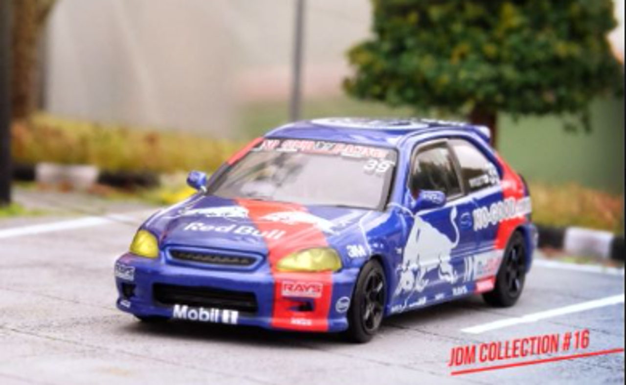 1/64 INNO HONDA CIVIC Type-R (EK9) NO GOOD RACING Red Bull Livery 