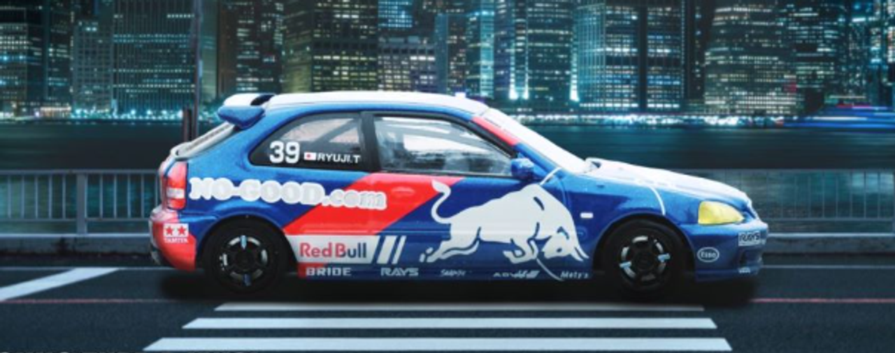 1/64 INNO HONDA CIVIC Type-R (EK9) NO GOOD RACING Red Bull Livery 