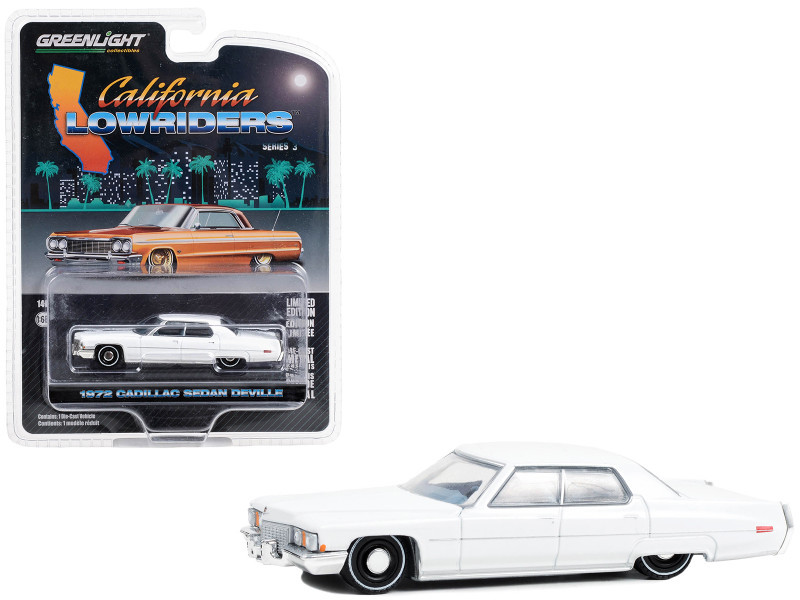 1972 Cadillac Sedan deVille Lowrider Cotillion White with Blue