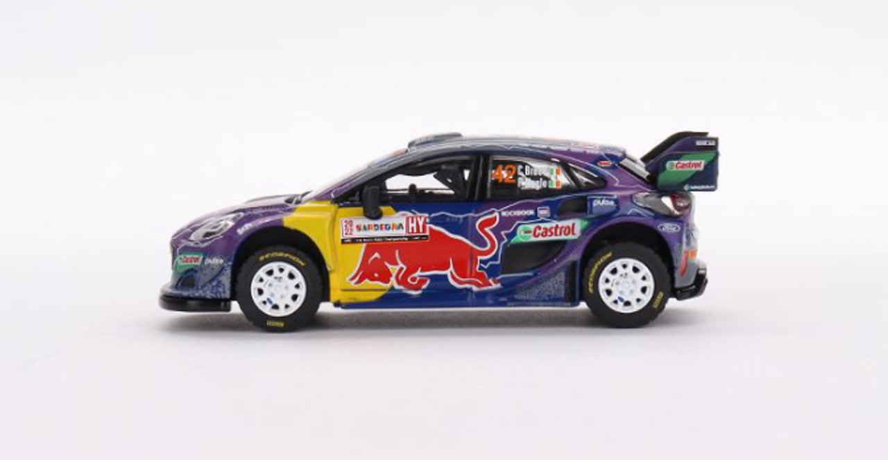 1/64 MINI GT Ford Puma Rally1 #42 M-Sport Ford WRT 2022 Rally Italia Sardegna 2nd Place