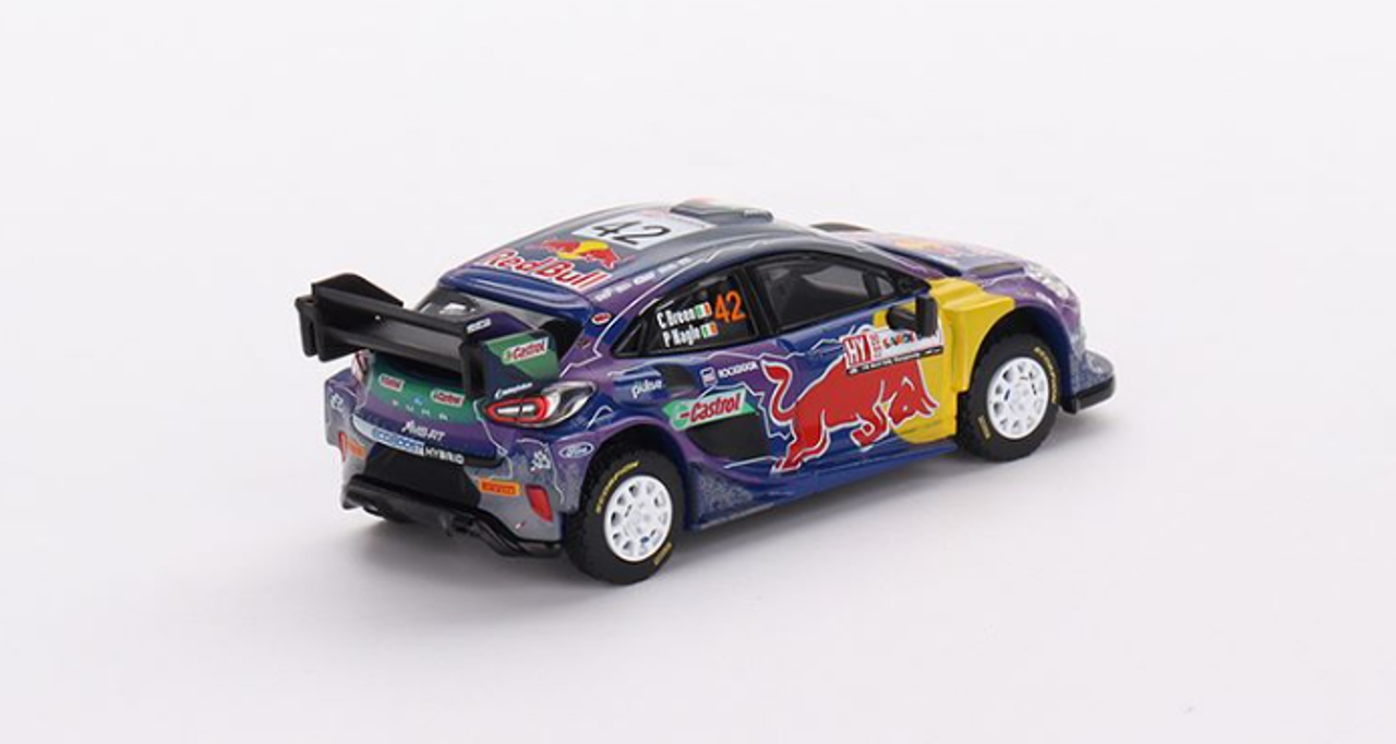 1/64 MINI GT Ford Puma Rally1 #42 M-Sport Ford WRT 2022 Rally Italia Sardegna 2nd Place