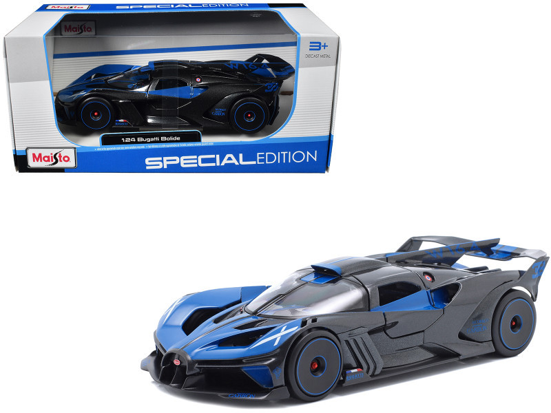 1/24 Maisto 2020 Bugatti Bolide W16.4 (Blue Carbon) Diecast Car