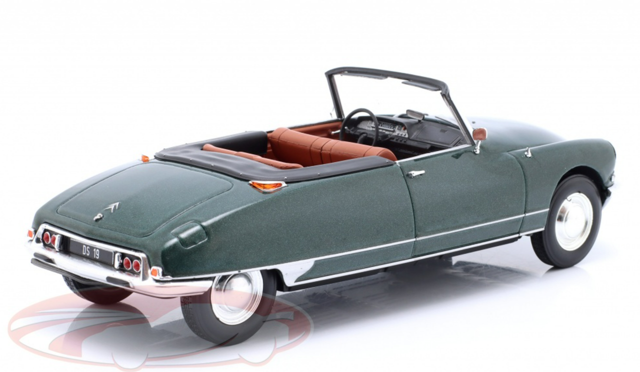 1/24 WhiteBox 1963 Citroen DS 19 Convertible (Dark Green Metallic) Car Model